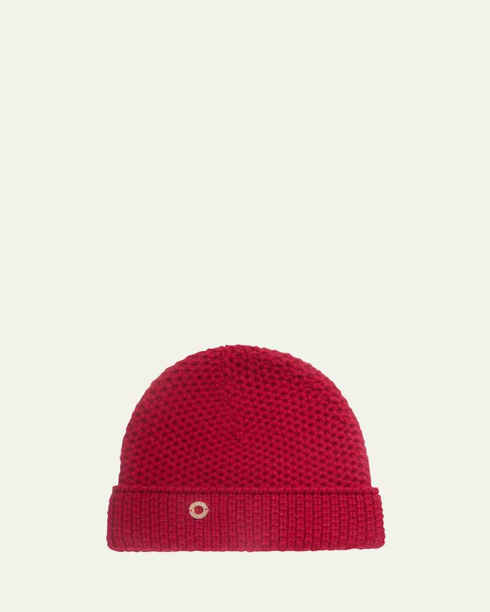 Rougement Chain-Knit Cashmere Beanie Hat